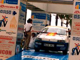 podium salida rally