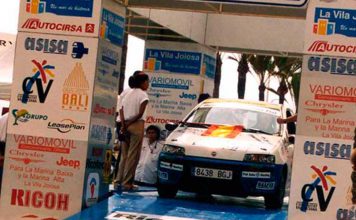 podium salida rally
